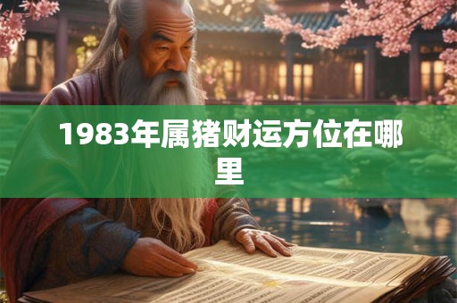 1983年属猪财运方位在哪里
