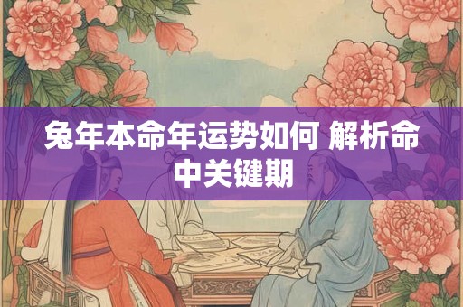 兔年本命年运势如何 解析命中关键期