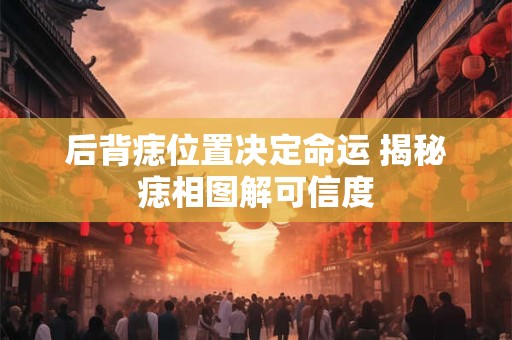 后背痣位置决定命运 揭秘痣相图解可信度