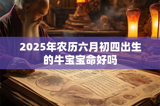 2025年农历六月初四出生的牛宝宝命好吗