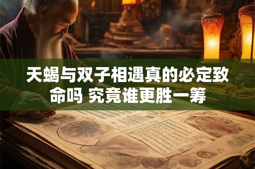 天蝎与双子相遇真的必定致命吗 究竟谁更胜一筹