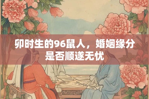 卯时生的96鼠人，婚姻缘分是否顺遂无忧