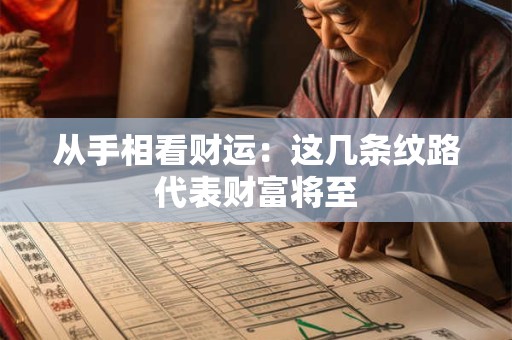 从手相看财运：这几条纹路代表财富将至