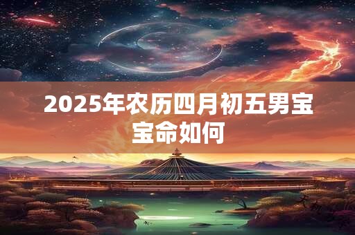 2025年农历四月初五男宝宝命如何