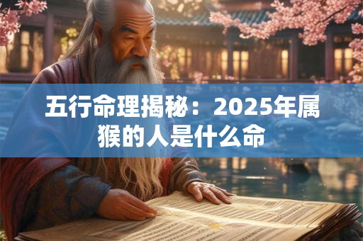 五行命理揭秘：2025年属猴的人是什么命