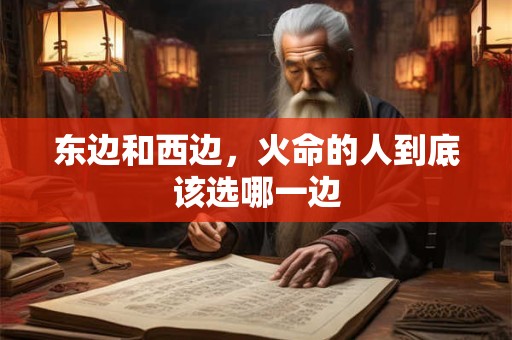 东边和西边，火命的人到底该选哪一边