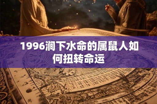 1996涧下水命的属鼠人如何扭转命运