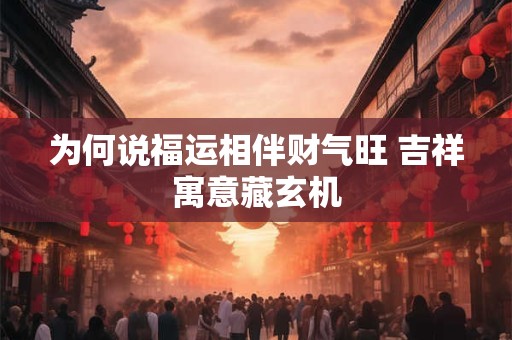 详细阅读:为何说福运相伴财气旺 吉祥寓意藏玄机 为何说福运相伴财气旺 吉祥寓意藏玄机