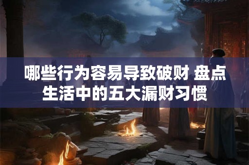 哪些行为容易导致破财 盘点生活中的五大漏财习惯