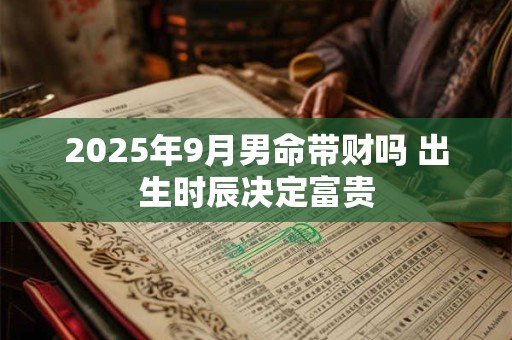 2025年9月男命带财吗 出生时辰决定富贵