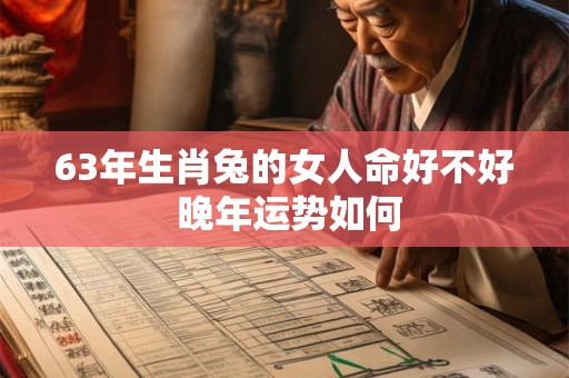 63年生肖兔的女人命好不好 晚年运势如何