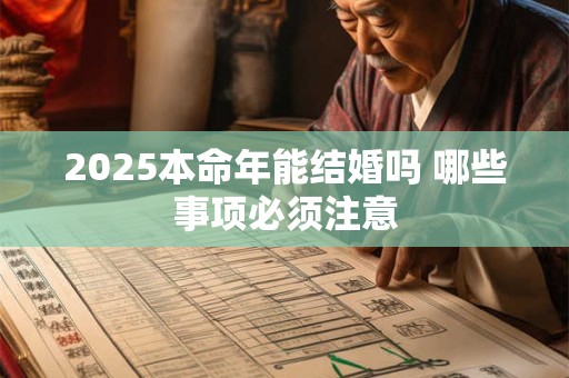 2025本命年能结婚吗 哪些事项必须注意