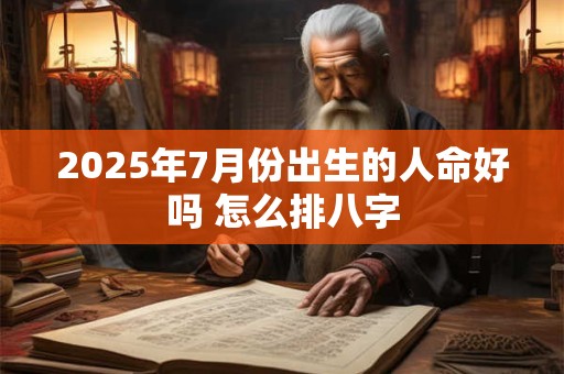 2025年7月份出生的人命好吗 怎么排八字