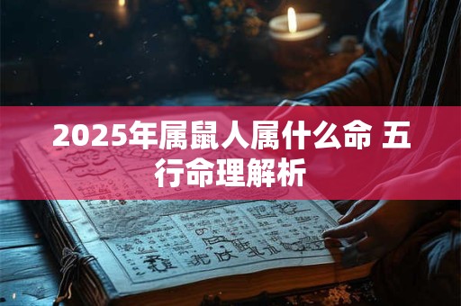 2025年属鼠人属什么命 五行命理解析