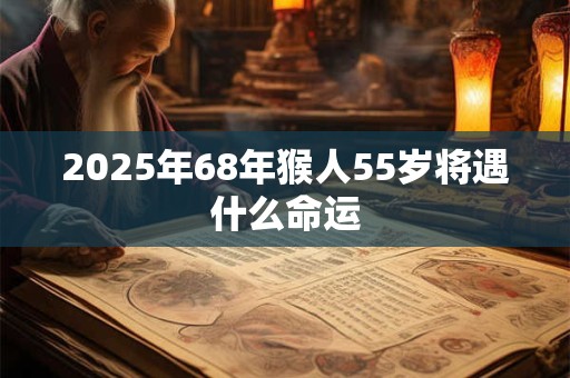 2025年68年猴人55岁将遇什么命运
