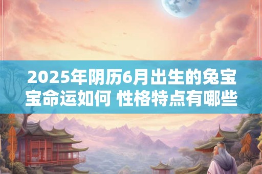 2025年阴历6月出生的兔宝宝命运如何 性格特点有哪些