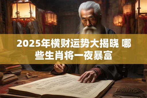 2025年横财运势大揭晓 哪些生肖将一夜暴富