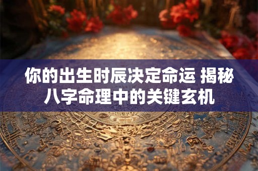 详细阅读:你的出生时辰决定命运 揭秘八字命理中的关键玄机 你的出生时辰决定命运 揭秘八字命理中的关键玄机
