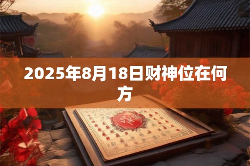 2025年8月18日财神位在何方