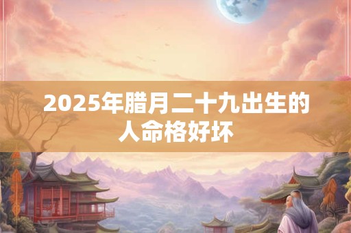 2025年腊月二十九出生的人命格好坏