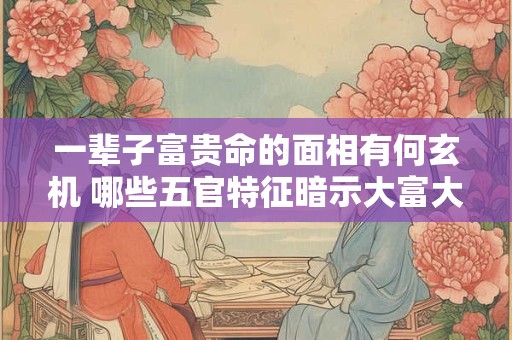 一辈子富贵命的面相有何玄机 哪些五官特征暗示大富大贵