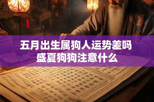 五月出生属狗人运势差吗 盛夏狗狗注意什么