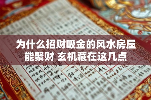 为什么招财吸金的风水房屋能聚财 玄机藏在这几点