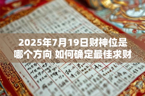 2025年7月19日财神位是哪个方向 如何确定最佳求财方位