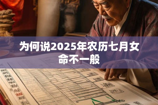 为何说2025年农历七月女命不一般