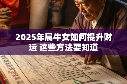 2025年属牛女如何提升财运 这些方法要知道