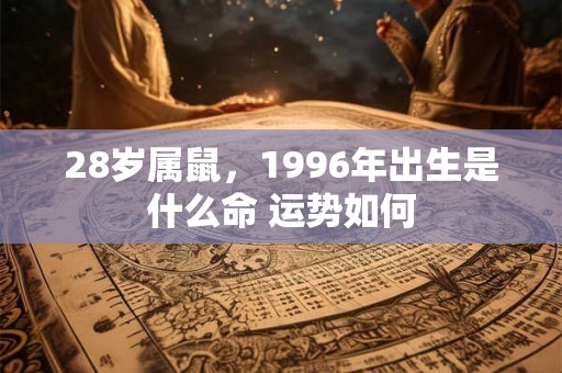 28岁属鼠，1996年出生是什么命 运势如何