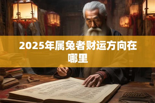 2025年属兔者财运方向在哪里