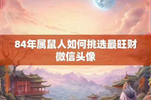 详细阅读:84年属鼠人如何挑选最旺财微信头像 84年属鼠人如何挑选最旺财微信头像