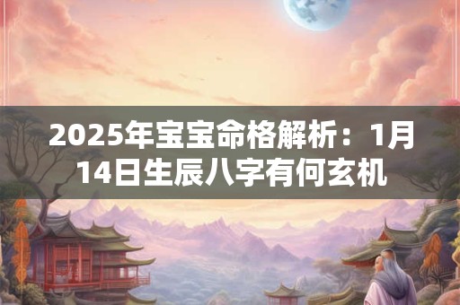 2025年宝宝命格解析：1月14日生辰八字有何玄机