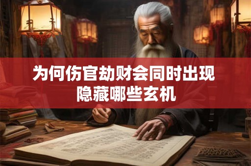 为何伤官劫财会同时出现 隐藏哪些玄机
