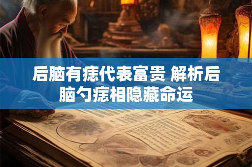 后脑有痣代表富贵 解析后脑勺痣相隐藏命运