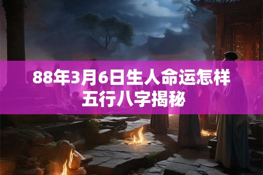 88年3月6日生人命运怎样 五行八字揭秘