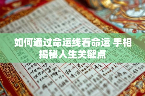 如何通过命运线看命运 手相揭秘人生关键点