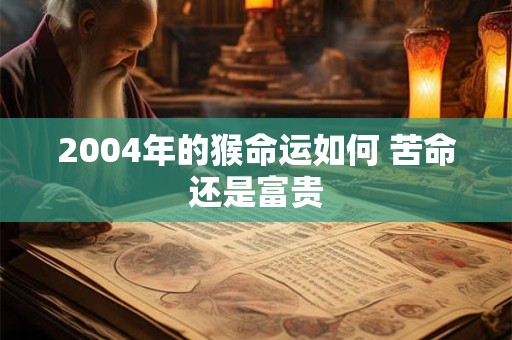 2004年的猴命运如何 苦命还是富贵
