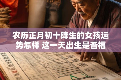 农历正月初十降生的女孩运势怎样 这一天出生是否福星高照