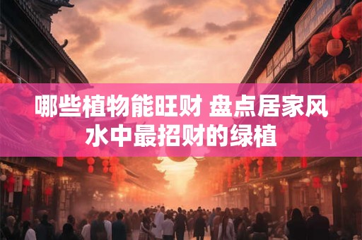 哪些植物能旺财 盘点居家风水中最招财的绿植