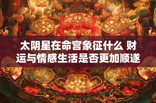 详细阅读:太阴星在命宫象征什么 财运与情感生活是否更加顺遂 太阴星在命宫象征什么 财运与情感生活是否更加顺遂