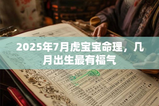 2025年7月虎宝宝命理，几月出生最有福气
