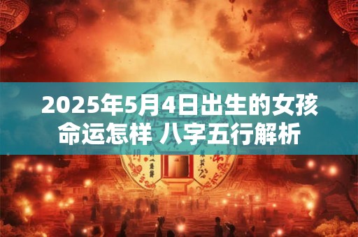 2025年5月4日出生的女孩命运怎样 八字五行解析