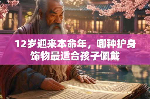 12岁迎来本命年，哪种护身饰物最适合孩子佩戴