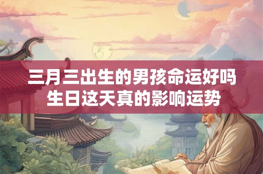 三月三出生的男孩命运好吗 生日这天真的影响运势