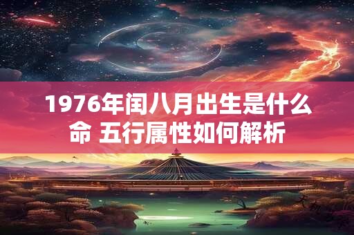 1976年闰八月出生是什么命 五行属性如何解析