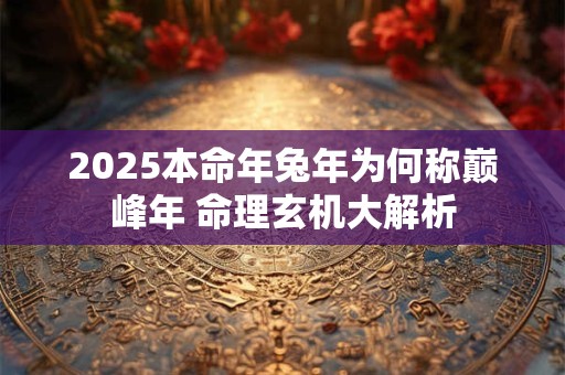 2025本命年兔年为何称巅峰年 命理玄机大解析