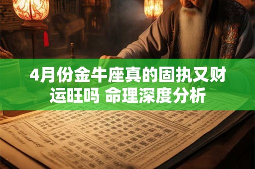 4月份金牛座真的固执又财运旺吗 命理深度分析