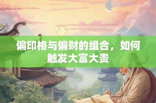 偏印格与偏财的组合，如何触发大富大贵